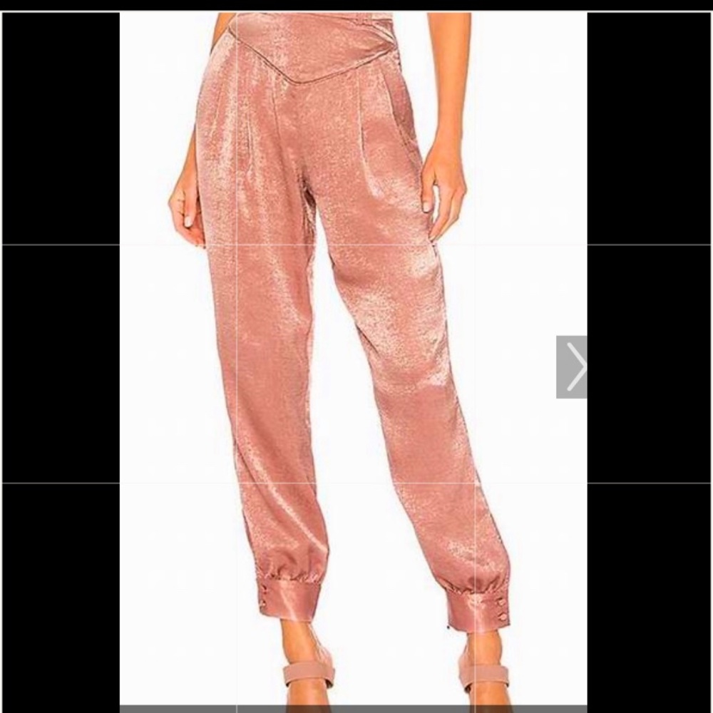 NWT L’Acadamie Satin Pink “Carlotta” Pants